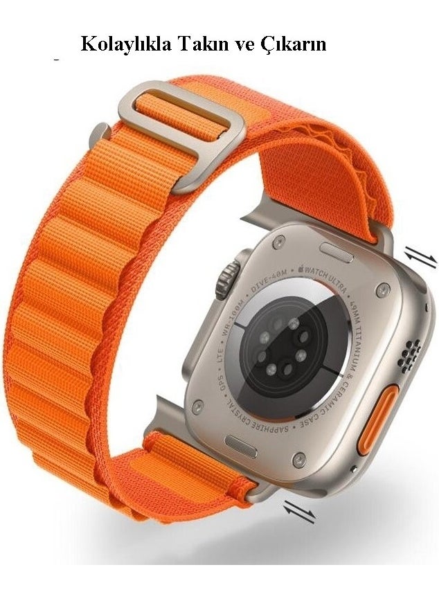 Loges - Apple Watch 42/44/45MM Alpine Loop Adjustable Mesh Fabric Premium Band Strap - Image 1