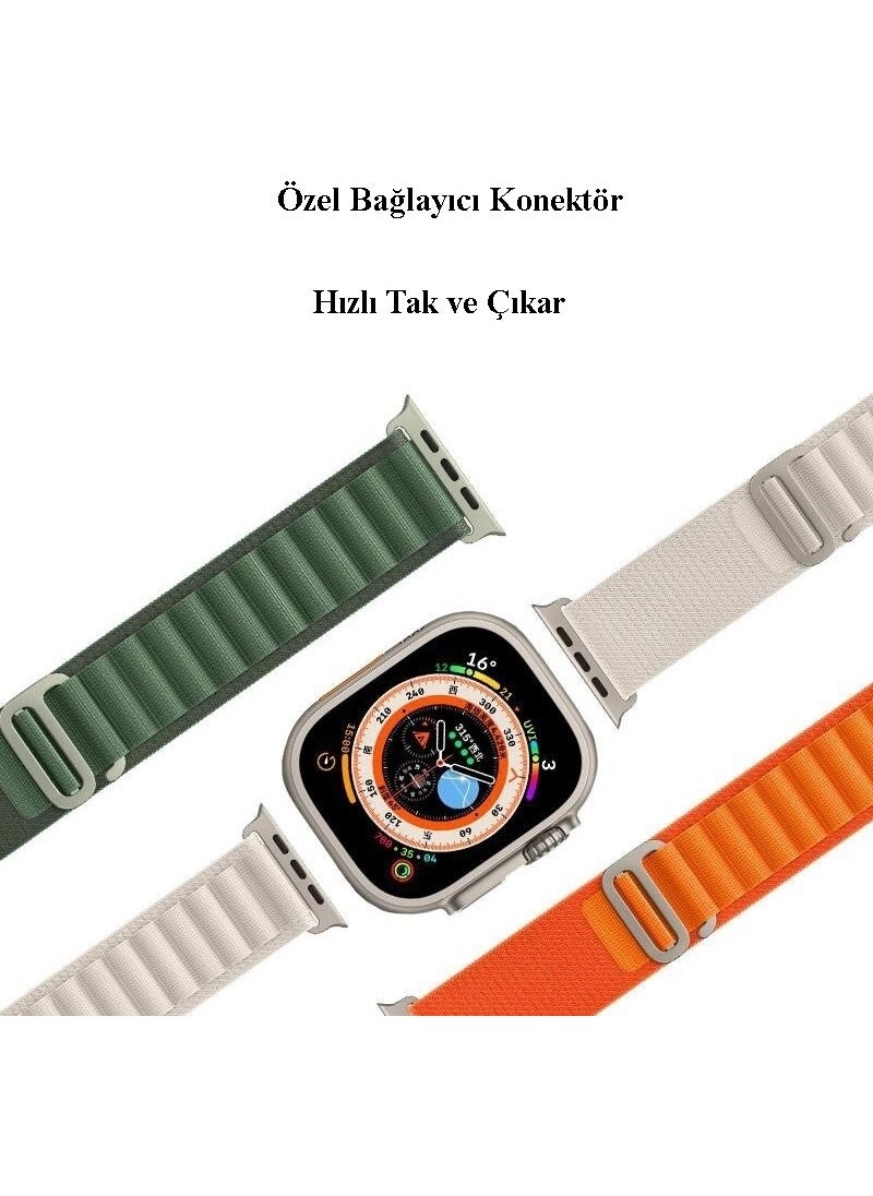 Loges - Apple Watch 42/44/45MM Alpine Loop Adjustable Mesh Fabric Premium Band Strap - Image 1