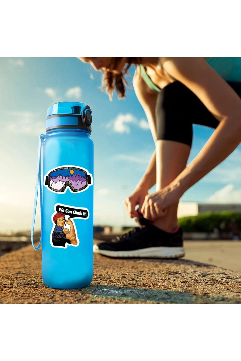 قوس قزح أورينبو 50 قطعة من ملصقات المغامرات الطبيعية، ملصقات مقاومة للماء للاستخدام الخارجي والمشي لمسافات طويلة والتخييم والسفر والمغامرات البرية، ملصقات لزجاجات المياه والسيارات وأجهزة الكمبيوتر المحمولة والأمتعة وحقائب السفر والخوذة - Image 5