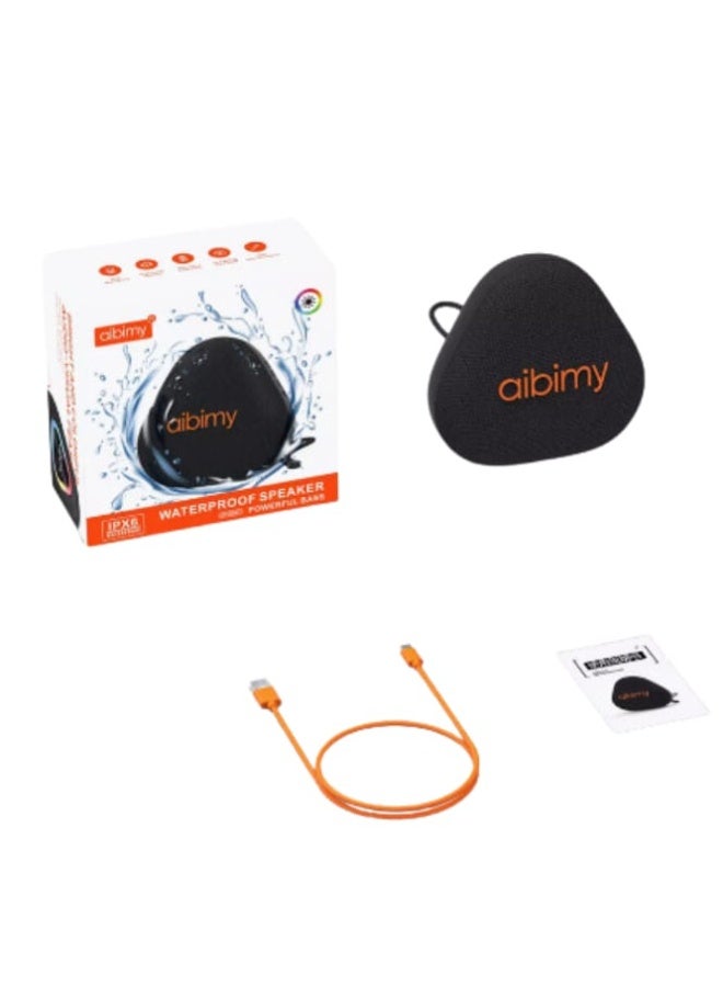 أيبيمي مكبر صوت لاسلكي مقاوم للماء بمعيار IPX6 من شركة aibimy، طراز MY363BT، مزود بمقبض حمل. - Image 2
