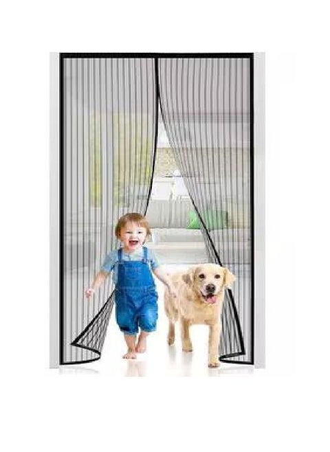 Magnetic Closure Heavy Duty Mesh Screen Doors With Magnets Multicolor 100x210cm