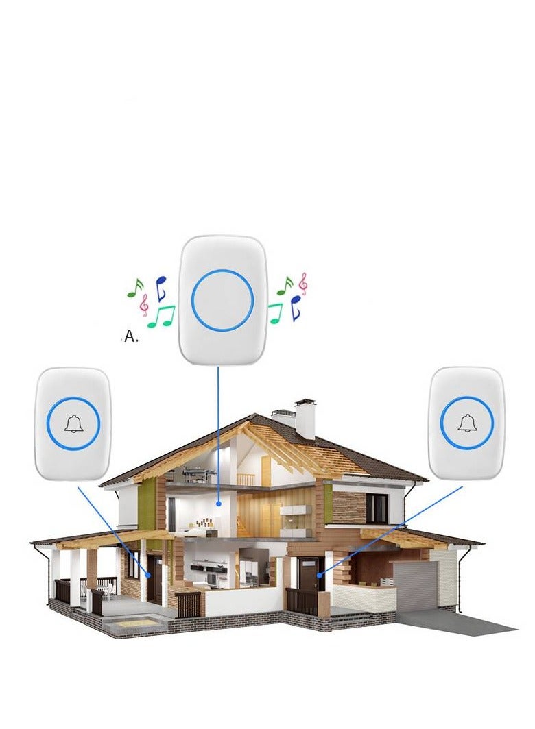 Smart Wireless Household Doorbell, Waterproof, Long Distance Remote Control, Electronic r - Image 2