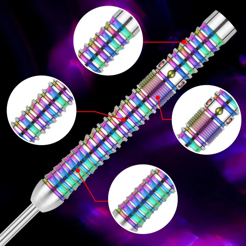 WIN.MAX Darts Metal Tip Set - 90% Tungsten Steel Tip Darts Set Professional 20/22/23/24/26/28 Grams Pro Dart Set with Extra 3 Flights - Image 4