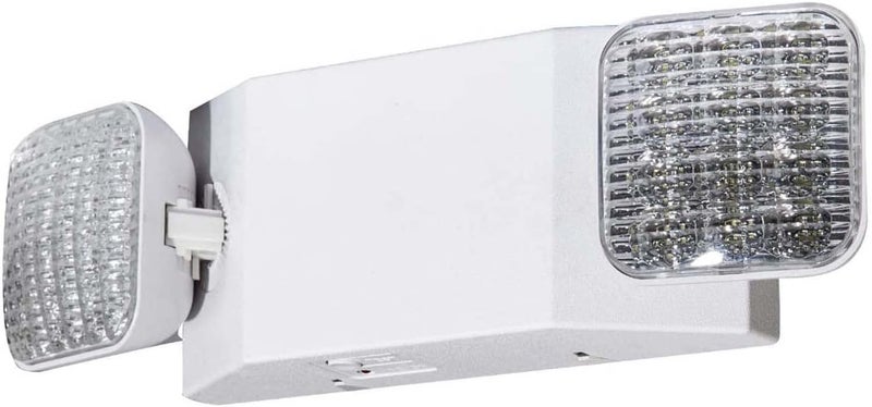 LED Flying Direct Emergency Lights with Battery Backup, Commercial Emergency Light, Two Heads Adjustable Home Power Outage Emergency Lighting Fixtures, 120-277V AC, UL Certified - Image 1