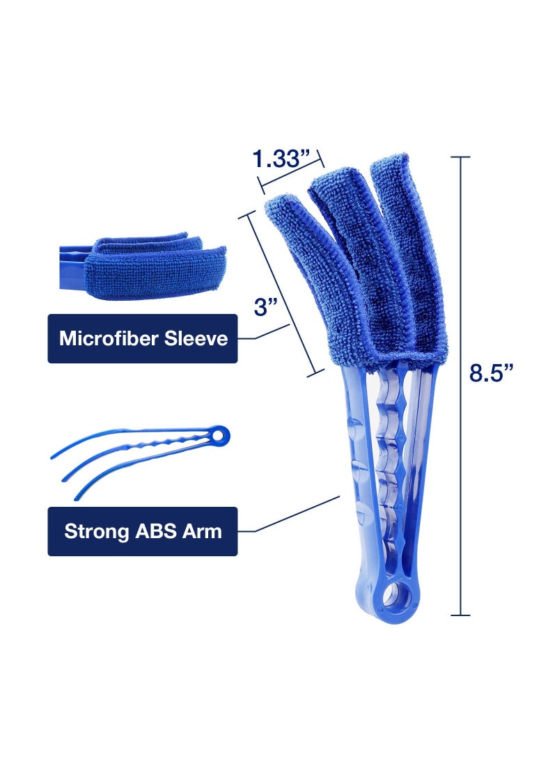SYOSI - SYOSI 2 Pcs Window Blind Cleaner Duster Tool, with 6 Each Microfiber Sleeves, for Window Blinds, Jalousie Shutter, Air Conditioner - Image 1