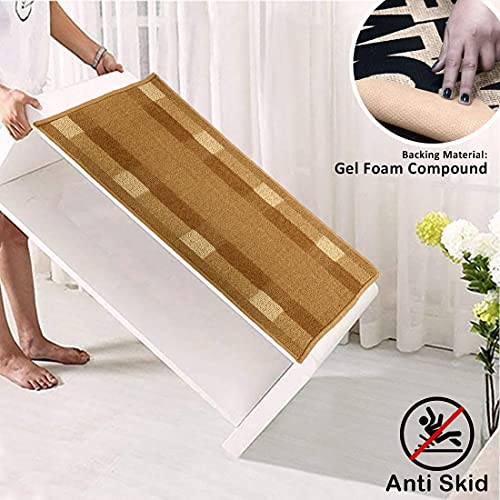 Status Contract Status Luxury Premium Design Door Mats in Kitchen Home Bedside Living Office Restaurant Entrance Area Anti Slip Floor Mat Washable (18x28 inch) or (45x 70cm) (Cuba_Beige) - Image 4