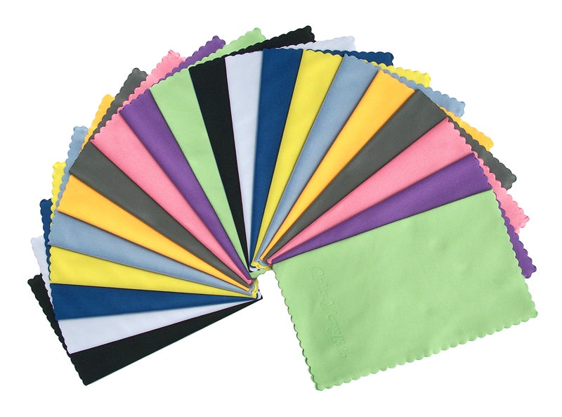 ColorYourLife 20-Pack Microfiber Cleaning Cloths for Smart Phones, Laptops, Tablets, Lenses, LCD Monitor, TV, Camera, Eyeglasses, Optics Etc - Image 1