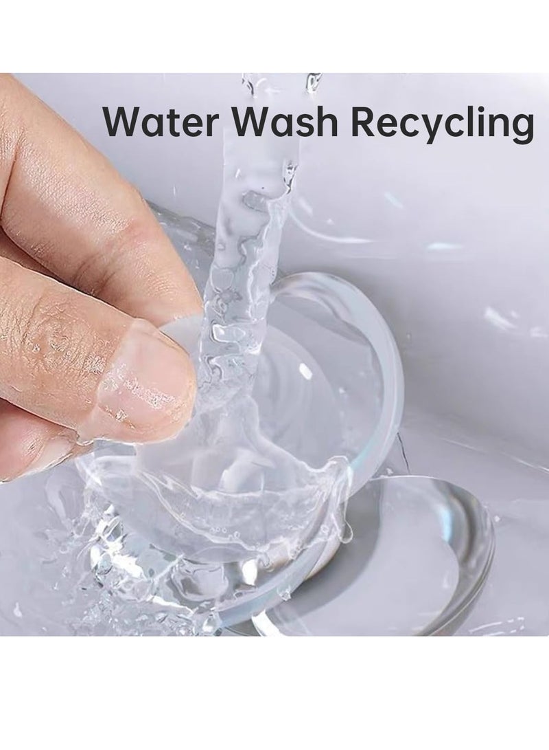 VIUAUAX أقوى طقم سدادة مقبض باب حائط 2 بوصة. 6 قطع من مقبض مطاطي شفاف، وسادة واقي حائط مستديرة. واقي الباب الواقي للحائط كاتم للصوت. لاصق ذاتي - Image 4