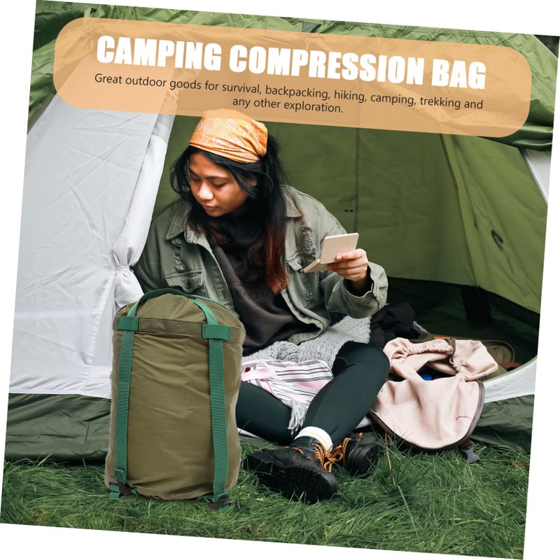 Portable Compression Bag for Sleeping Bags Clothes 20x46cm Nylon Drawstring Stuff Sack - Image 5