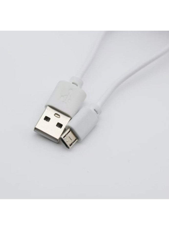 DAtA CAble V8 SuitAble For Android Typec HuAwei USB ChArging CAble 2A Distribution CAble Bluetooth HeAdset SmAll FAn Short CAble-Color:White-Length:2m Typec  - Image 3
