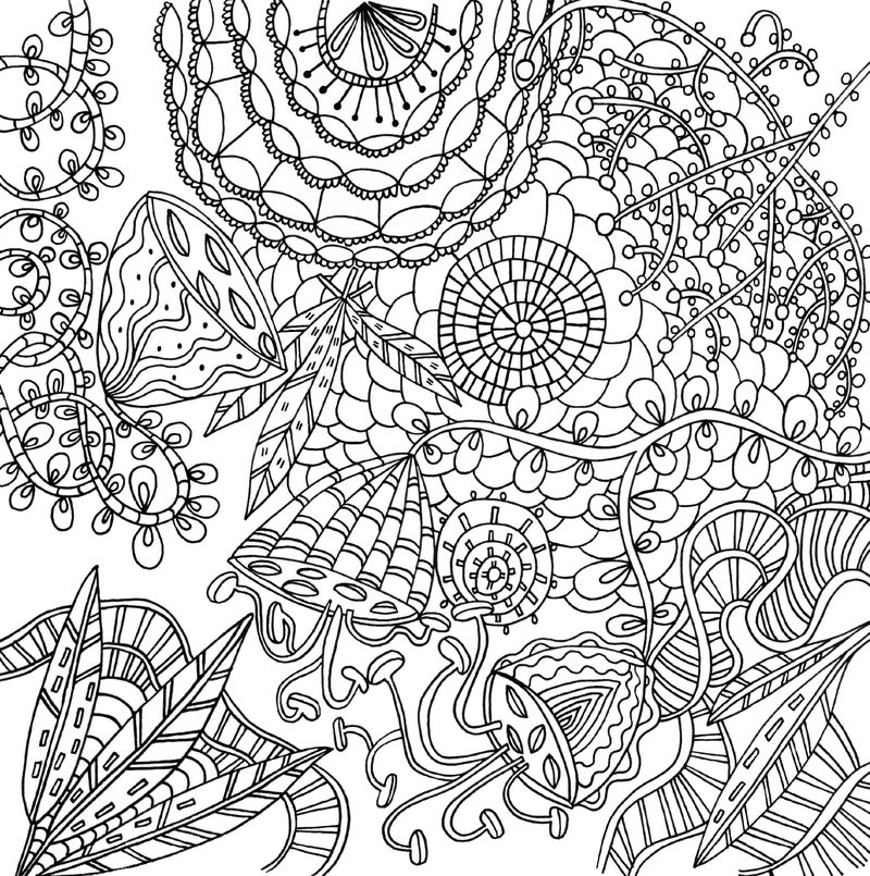 Peter Pauper Press Serenity Adult Coloring Book (31 stress-relieving designs) (Studio Series Artist's Coloring Book) - Image 4