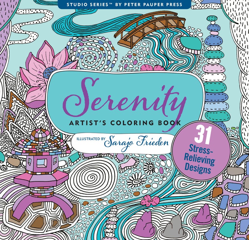 Peter Pauper Press Serenity Adult Coloring Book (31 stress-relieving designs) (Studio Series Artist's Coloring Book) - Image 1