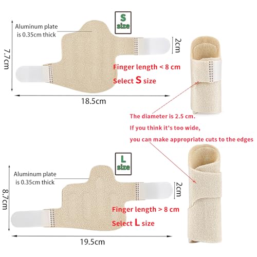 Obtheleg Finger Splint, Thumb Splint for Broken/Straightening/Arthritis, Adjustable Mallet Splint and Hand Brace, Breathable Finger Support Suitable for Each Finger - 1pc (L) - Image 2