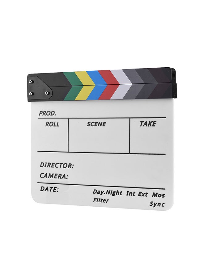 Cut Scene Clapper Board Slate With Marker Pen Multicolour - Image 1