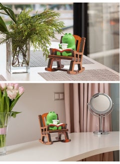 KASTWAVE Miniature Frog Sculptures Home Decor Cute Frog Figure Collectibles Home Decor Outdoor Indoor Funny Frog Statues for Yard and Garden Accessories  - Image 5