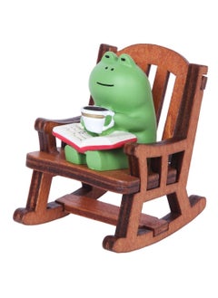 KASTWAVE Miniature Frog Sculptures Home Decor Cute Frog Figure Collectibles Home Decor Outdoor Indoor Funny Frog Statues for Yard and Garden Accessories  - Image 3
