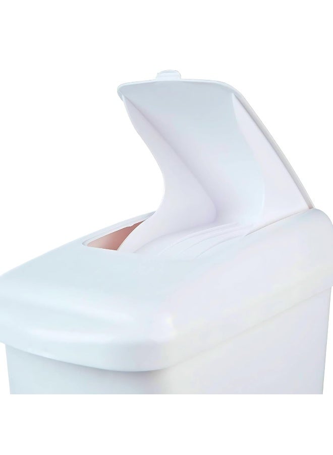 AKC Feminine Hygiene Sanitary Bin 18L White – Hands-Free Pedal, Odor-Control Lid, Discreet Waste Disposal For Restrooms, Offices & Public Spaces, Slim Design, Easy-To-Clean - Image 3