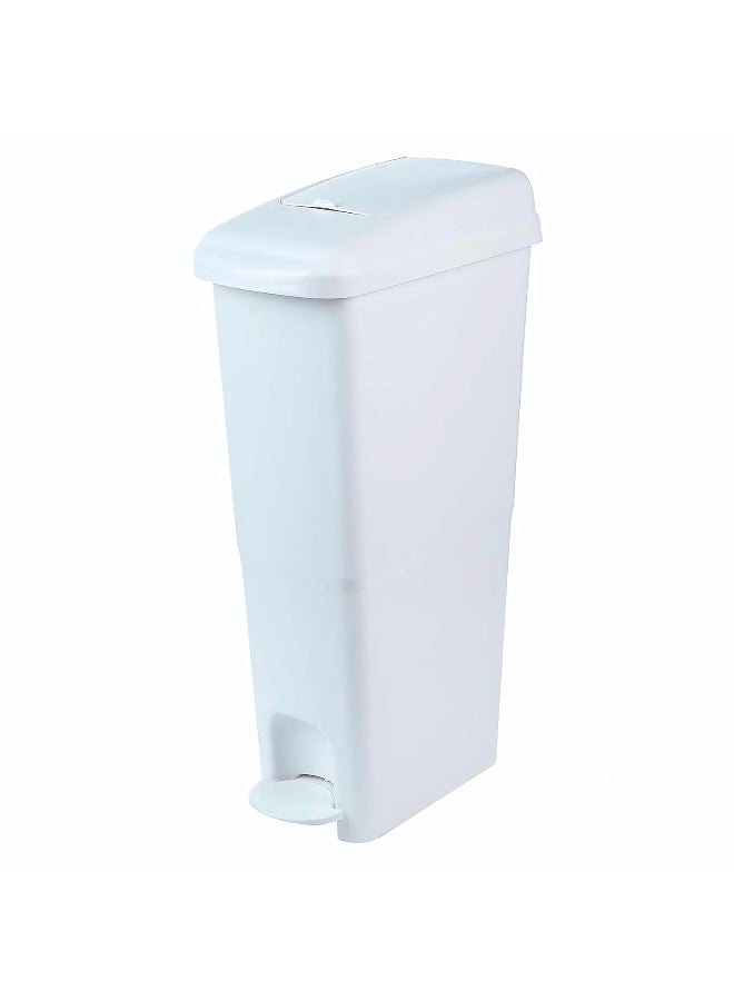 AKC Feminine Hygiene Sanitary Bin 18L White – Hands-Free Pedal, Odor-Control Lid, Discreet Waste Disposal For Restrooms, Offices & Public Spaces, Slim Design, Easy-To-Clean - Image 1