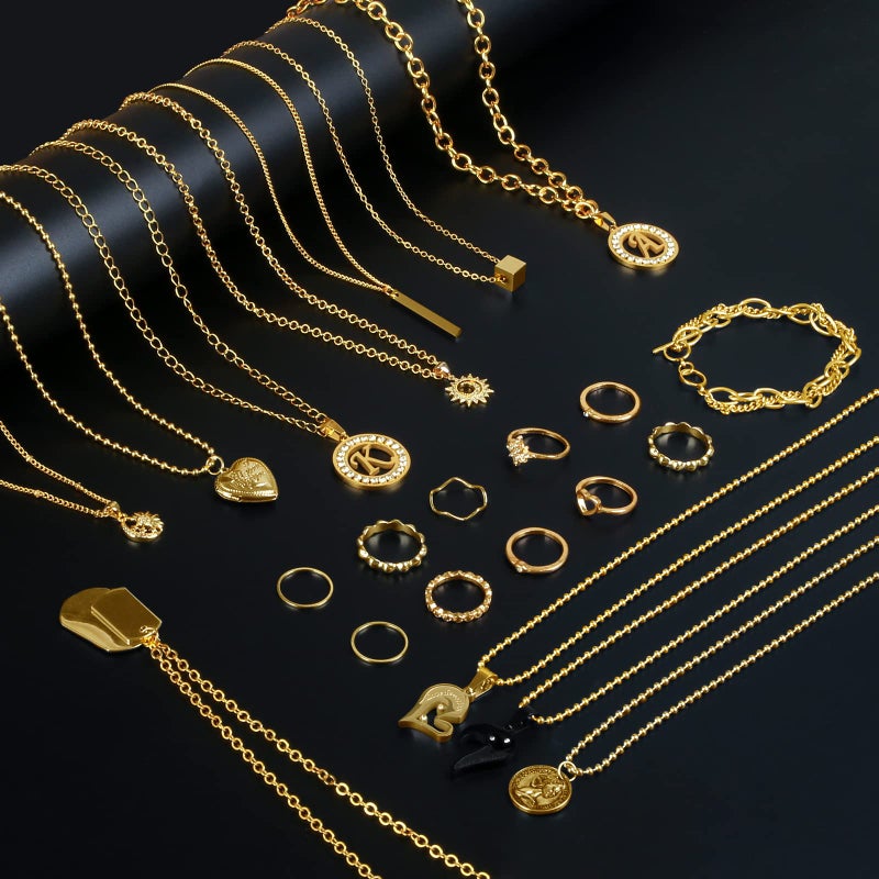 Ecoofor Gold Necklace Chains for Jewelry Making, 78.7 Feet 10 Rolls Jewelry Chains for DIY Necklace Bracelet Jewelry Making with Jump Rings/Lobster Clasps/Connectors - Image 5