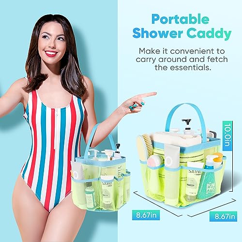 EUDELE حامل دش شبكي محمول EUDELE، سعة كبيرة 8 جيب، يجف بسرعة، سهل التنظيف، مثالي للشاطئ، السباحة، الصالة الرياضية، السفر - Image 4