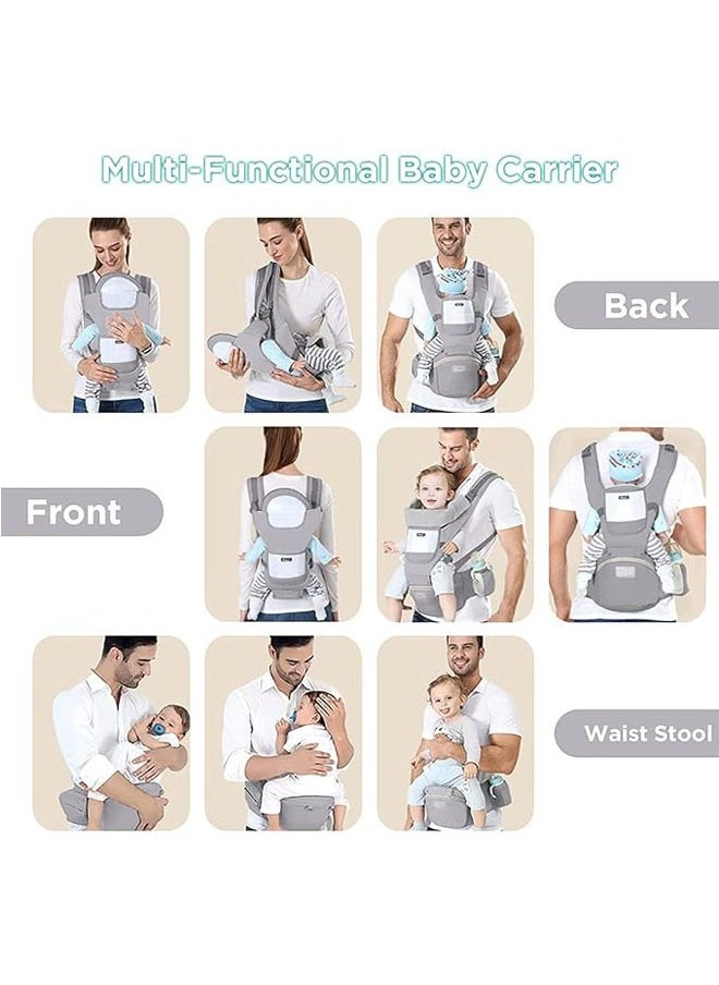 Generic - Baby Carrier with Hip Seat, Multi-Functional 9 in 1 Baby Backpack Carrier, Convenient, Breathable, Easy-to-use Baby Carrier With Storage Function, Suitable For 0-36 Months Baby, Toddler - Image 1