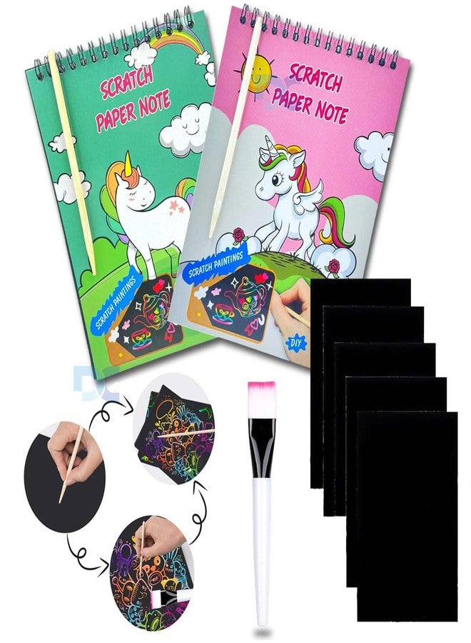 Daily Crafts مجموعة أدوات الرسم اليومية، تتضمن دفترين للرسم + فرشاة + أداتين، مناسبة للأطفال من عمر 4 إلى 10 سنوات، ألعاب تعليمية للأطفال من عمر 4 إلى 10 سنوات، هدايا عيد ميلاد - Image 1