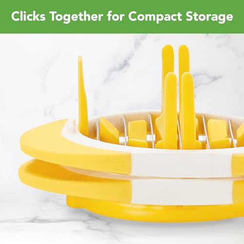 Tovolo Citrus Slicer and Wedger Tool for Lemons Limes Oranges,Dual Blade Premium Cutter Creates 8 Wedges 6 Slices, Anti-Slip Base, Stainless Steel, BPA-Free Dishwasher Safe - Image 4