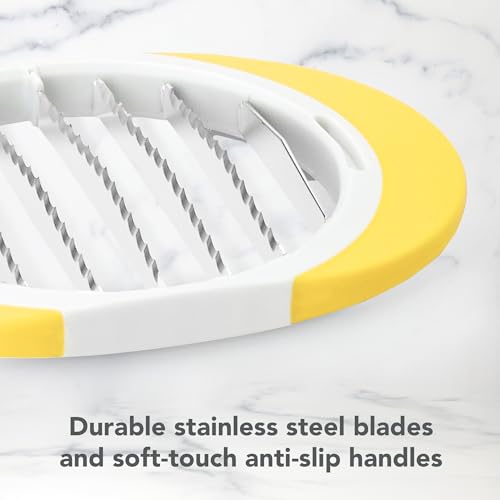 Tovolo Citrus Slicer and Wedger Tool for Lemons Limes Oranges,Dual Blade Premium Cutter Creates 8 Wedges 6 Slices, Anti-Slip Base, Stainless Steel, BPA-Free Dishwasher Safe - Image 2