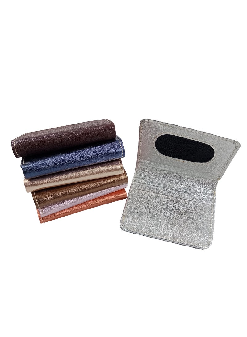 Selecta Now Premium 100% Genuine Sheep Leather Wallet for Women Soft Metallic Candy Orange Leather ID Card & Credit Card Slots Fashionable Ladies Wallet - Image 4