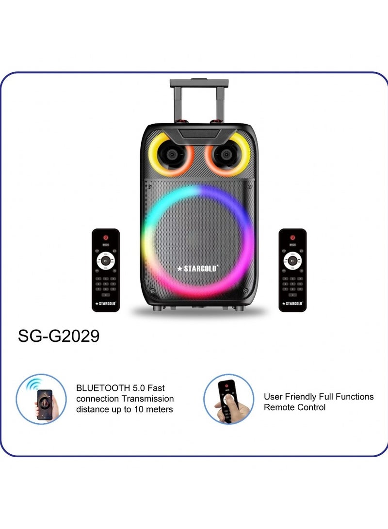 جهاز تحكم عن بعد لمكبر صوت ستيريو متعدد الوسائط 2.0 مقاس 12 بوصة عبر BT وUSB وSD وMMC - Image 2