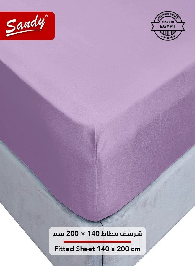 ساندي طقم شراشف سرير ساندي فاخر بجودة الفنادق شرشف مسطح وشرشف مطاط مع أغطية وسائد، طقم من أربعة قطع، شديد النعومة وجيد التهوية وبارد, مقاس نفر ونص دبل (205 × 243 سم & 140 × 200 +30 سم), ليلك - Image 5