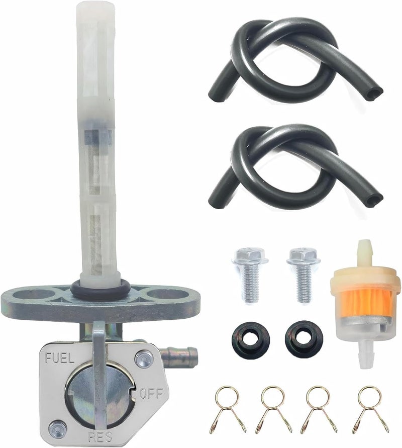 VRWEARE Fuel Petcock Valve and Gas Oil Fuel Filter Compatible with Honda XR CRF Series - Image 1