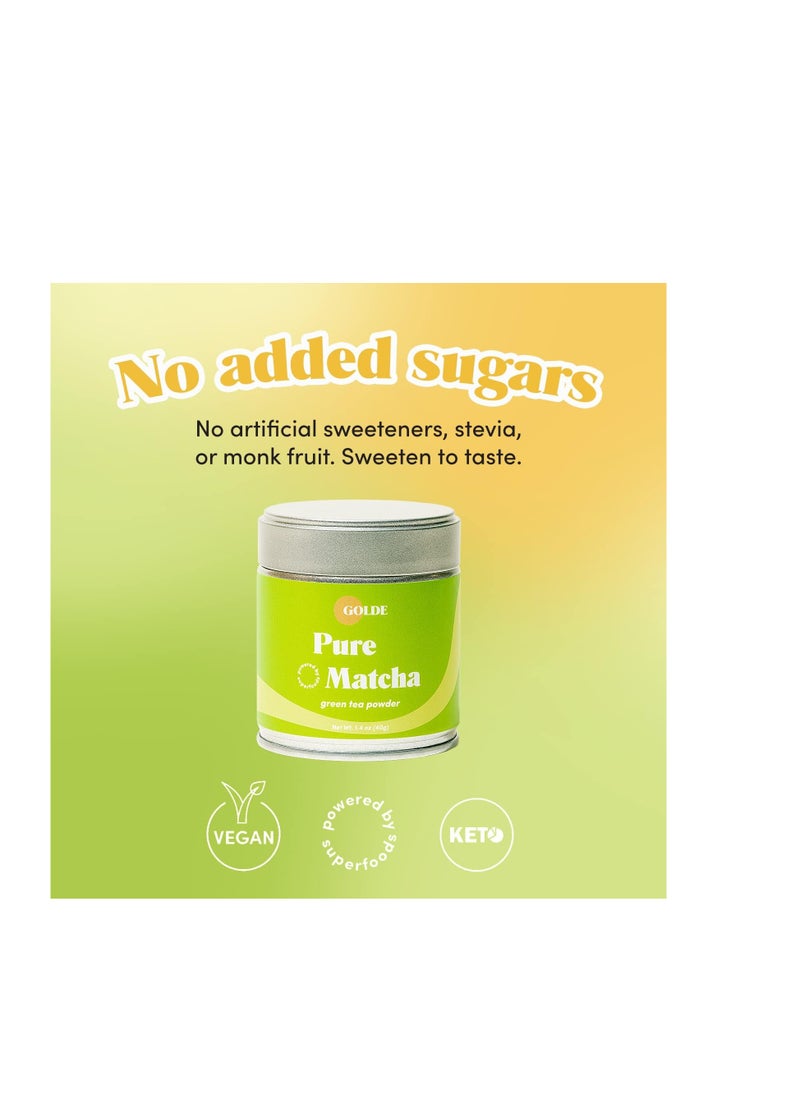 GOLDE - Pure Matcha Green Tea Powder 1.4oz 40g - Image 1