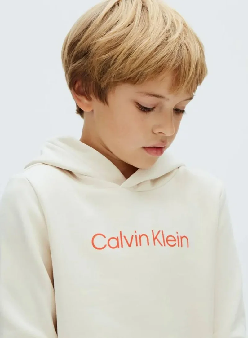 Calvin Klein Jeans Whitecap Gray Kids' Terry Hoodie  | Best Price UAE