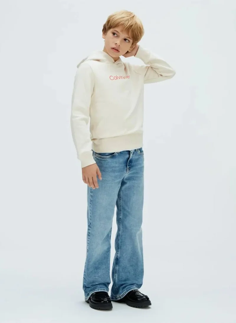 Calvin Klein Jeans Whitecap Gray Kids' Terry Hoodie  | Best Price UAE