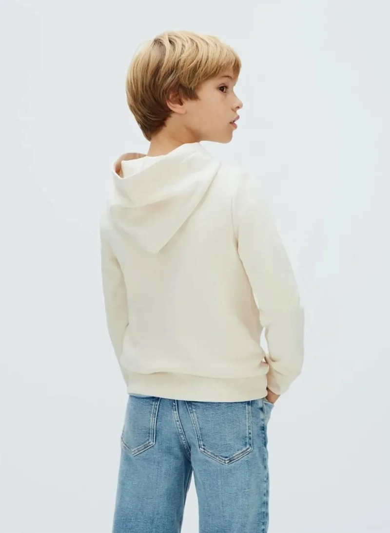 Calvin Klein Jeans Whitecap Gray Kids' Terry Hoodie  | Best Price UAE