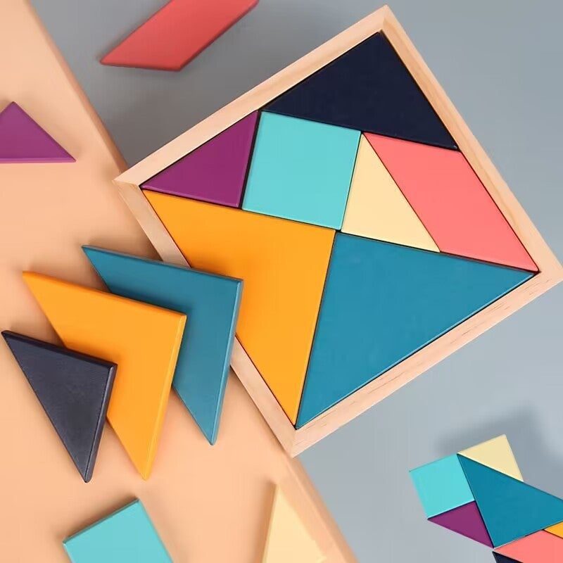 Children'S Wooden Magnetic Intelligence Color Jigsaw Puzzle Early Childhood Education Fun Intelligence Development Toys For Free - Image 2