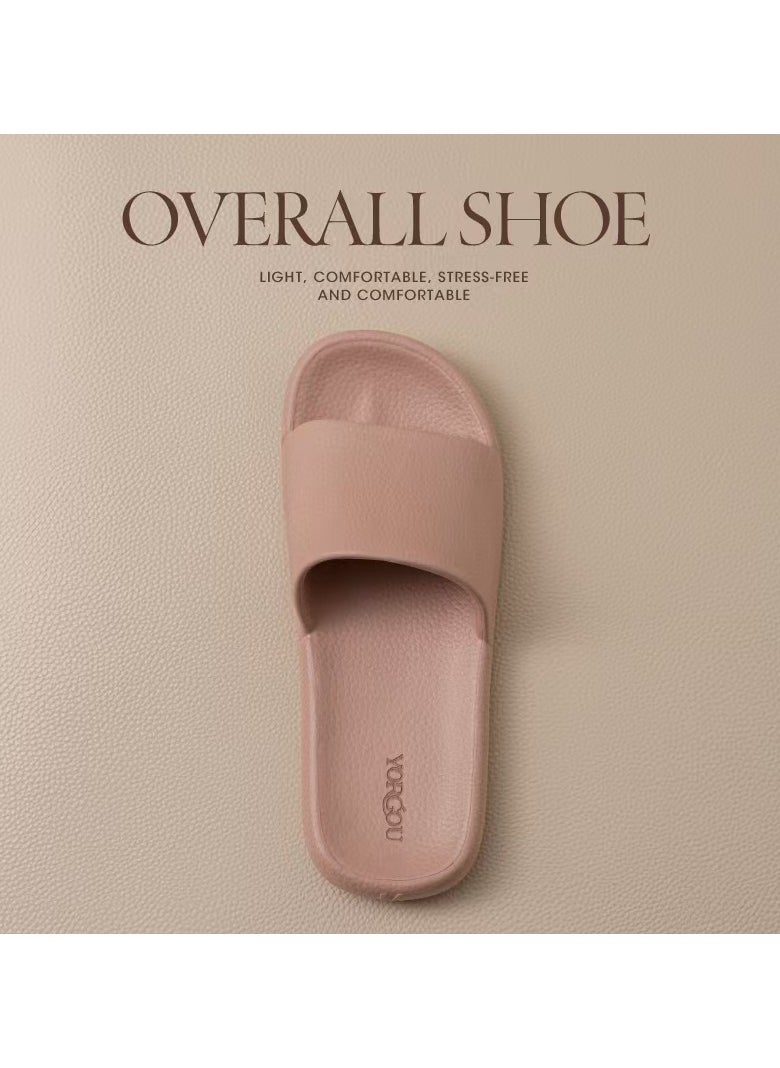 YORGOU Men's and women's bathroom slippers, anti slip quick drying shower shoes, comfortable and soft sole sandals  - Image 1