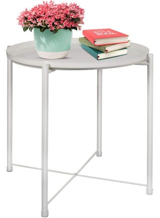 Versatile Tray Table with Removable Tray Top Round Metal Coffee Table for Living Room Bedroom Office Balcony 42x42x53cm White Waterproof - pzsku/Z2DA33260D3A1A912ADE5Z/45/_/1671882272/27b255cb-0ce4-46bf-bf2d-a871f811a71a