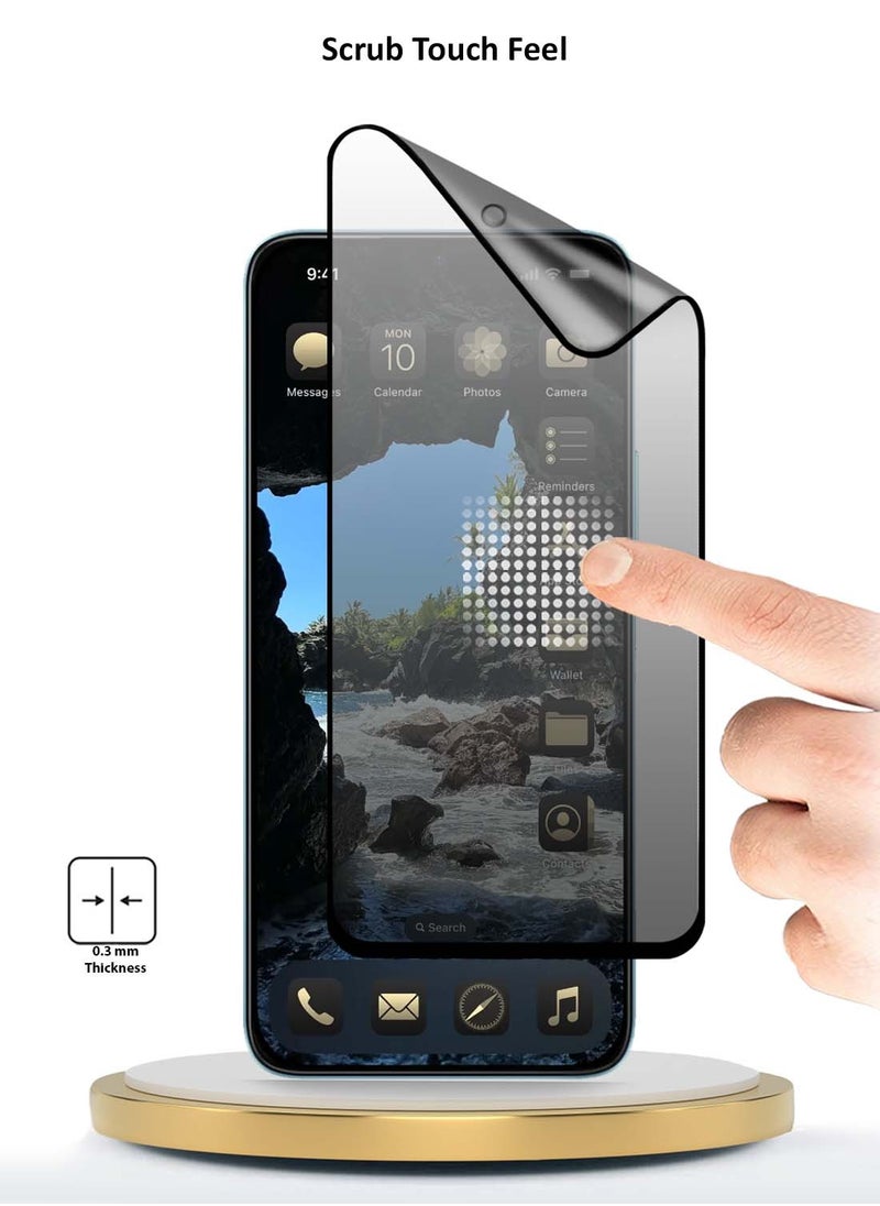 دبليو تيك Realme GT 7 Pro 5G 2024 نانو سيراميك خصوصية غراء كامل غطاء كامل واقي شاشة مرن غير لامع - شفاف / أسود  - Image 3