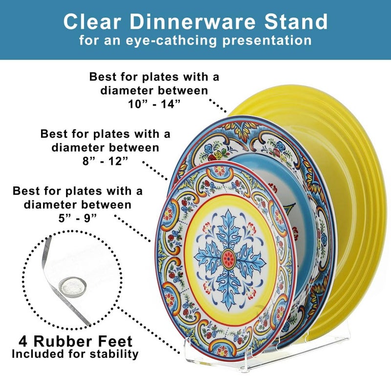 OnFireGuy 2-Tier Plate Dinnerware Display Stand for Kitchenware Plates Platters China Display Rack Place Setting Holder - Image 3
