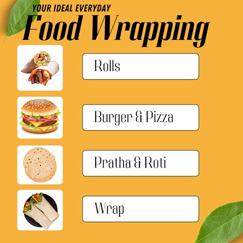 BRILLAR Roll for Kitchen Food Wrap 1kg - Premium Non-Stick Butter Wrapping APER | Used for Roti Wrapping | Parchment roll for Kitchen Food Wrap & Oil Absorption (1 kg/100mtr) - Image 5