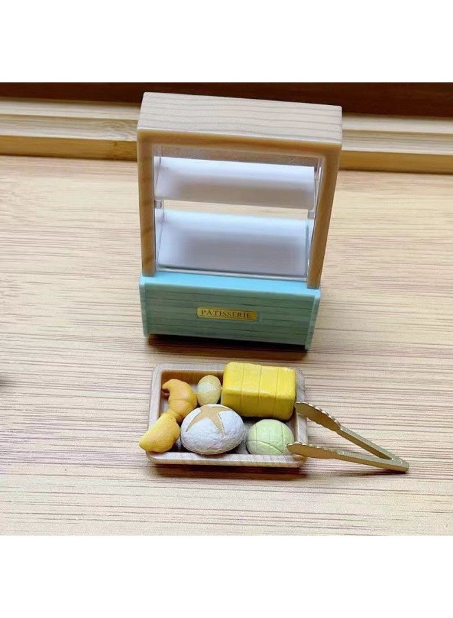 Doll House Mini BBQ Grill Bread Rack Food Play Model Miniature Food Play Scene Simulation Bread Cabinet Shooting Way-Specifications:Mini Bread Rack Full Set  - Image 3