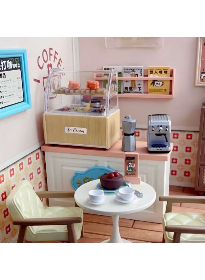 Doll House Mini BBQ Grill Bread Rack Food Play Model Miniature Food Play Scene Simulation Bread Cabinet Shooting Way-Specifications:Mini Bread Rack Full Set  - Image 5