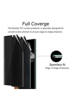 RINCO 2Pcs Privacy Hydrogel Screen Protector for Samsung Galaxy S24 Ultra 5G,  Soft TPU Protective Film (Not Tempered Glass) [Clear HD] [High Sensitivity] [Face ID Unlock Compatible]  - Image 3