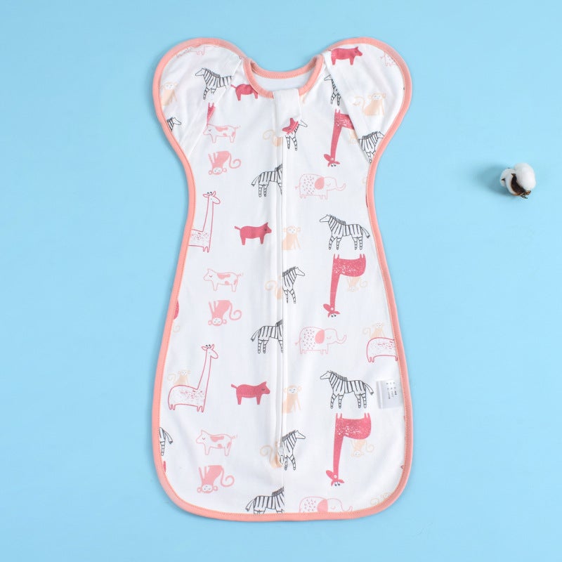 Baby Sleeping Bag Baby Swaddling Towel Newborn Baby Wrap Anti-Scare Stretch Sleeve Towel Baby Surrender Style B- 095 little zebra