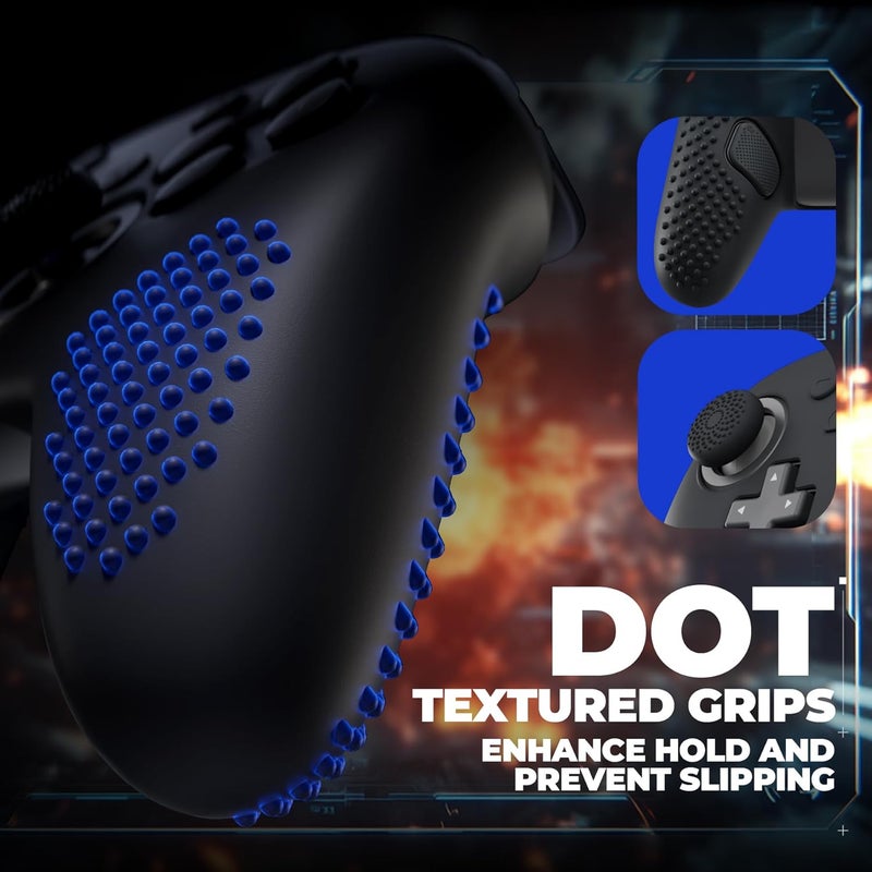 playvital Cover for Nintendo Switch 2 PRO Controller, Non-Slip Silicone Protective Case for Switch 2 PRO with Back Button Covers, Rubber Pads and Stickers, 3D Studded - Black - Image 3