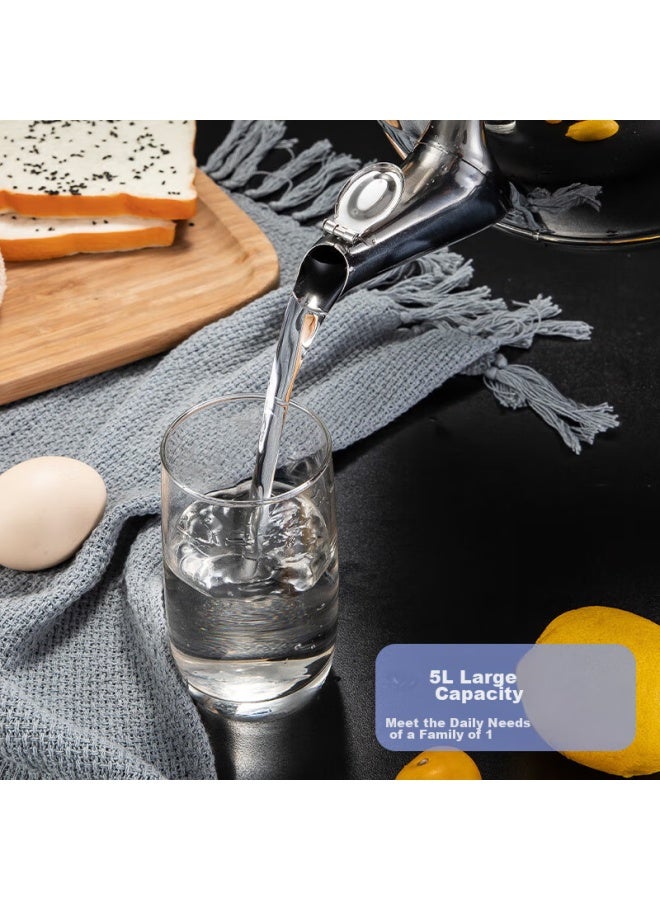 MAX COOK غلاية كهربائية، غلاية مياه من الفولاذ المقاوم للصدأ 304، سعة 5 لتر، سميكة مع إنذار صوتي، إيقاف تشغيل تلقائي ضد الغليان، Tb-24 - Image 5