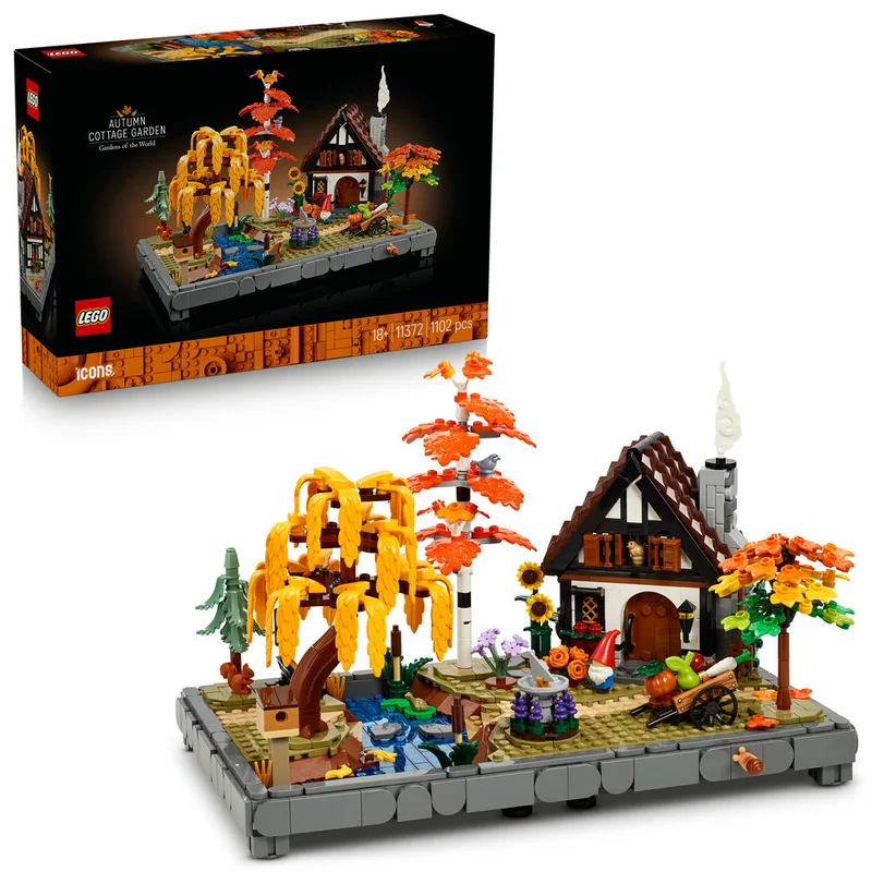 LEGO Icons Autumn Cottage Garden Model Kit for Adults 11372 (Age 18+, 1102 Pieces)
