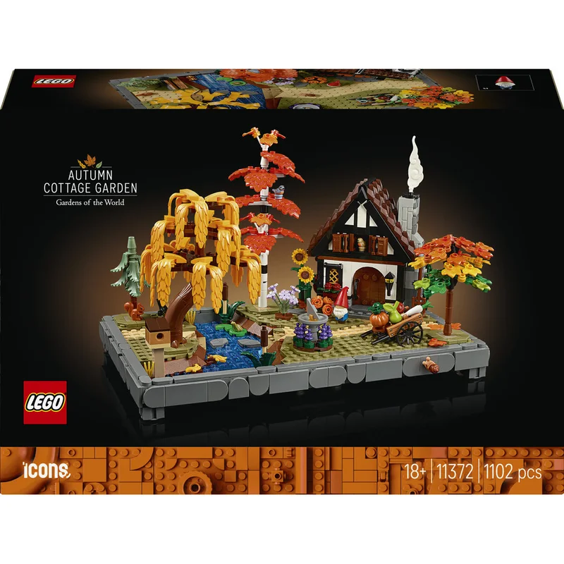 LEGO Icons Autumn Cottage Garden Model Kit for Adults 11372 (Age 18+, 1102 Pieces)